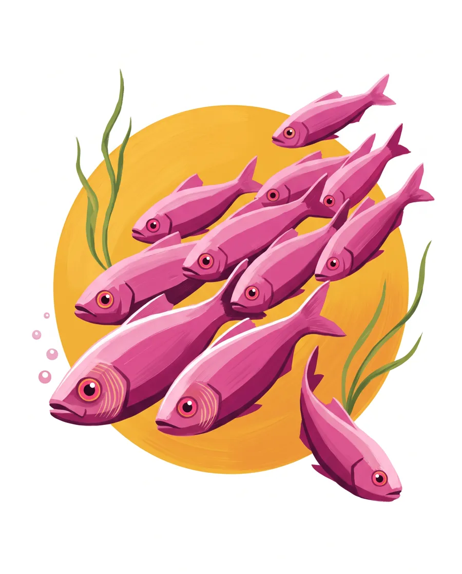 Fish shoal color reference from Quiet Ocean
