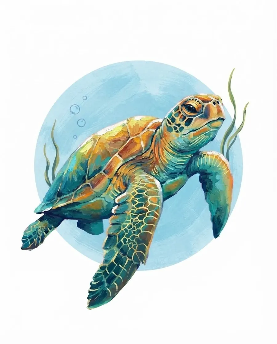 Sea turtle color reference from Quiet Ocean
