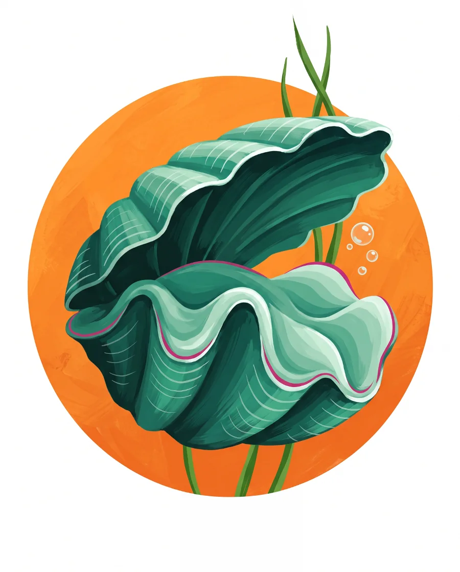 Giant clam color reference from Quiet Ocean