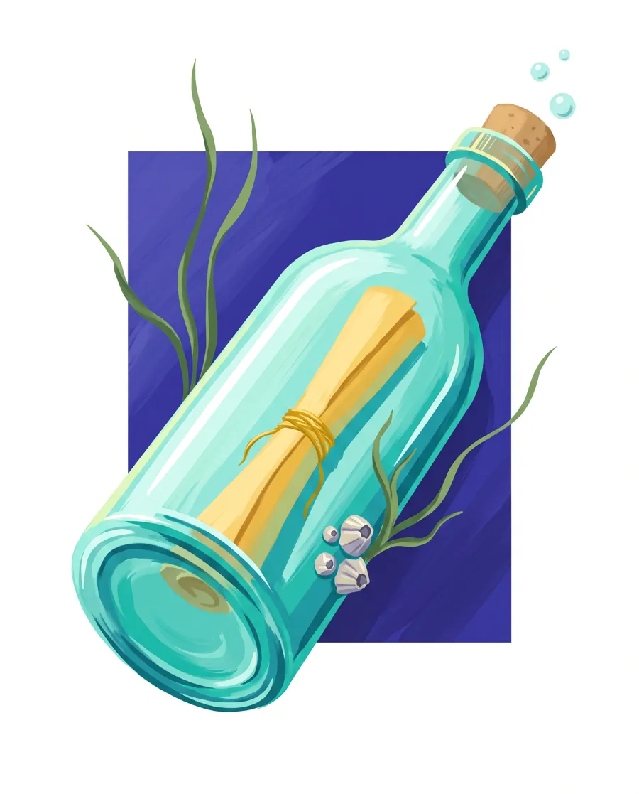 Message in a bottle color reference from Quiet Ocean