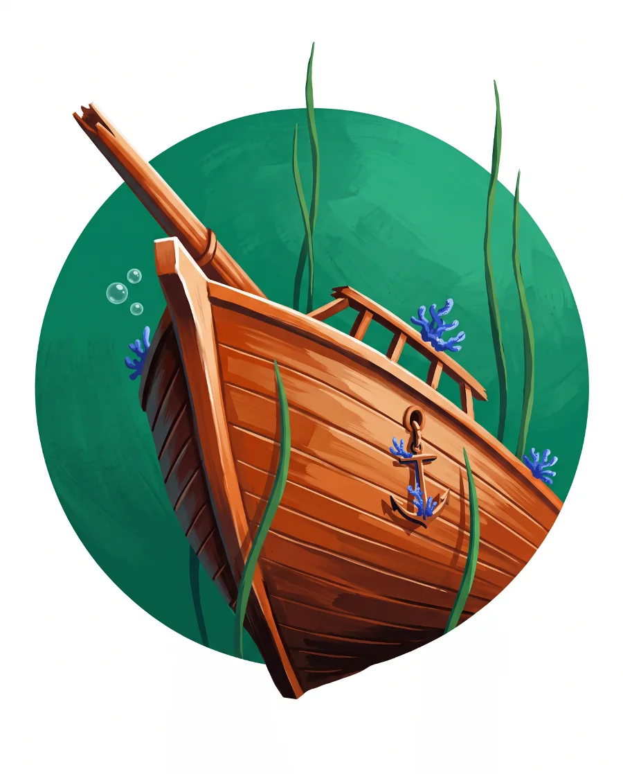 Shipwreck bow color reference from Quiet Ocean