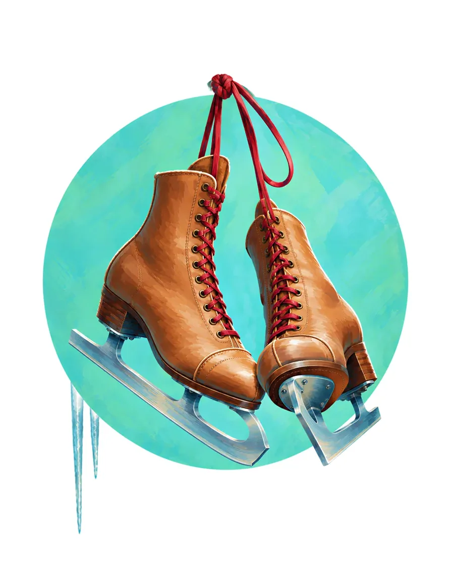 Antique ice skates color reference from Quiet Winter