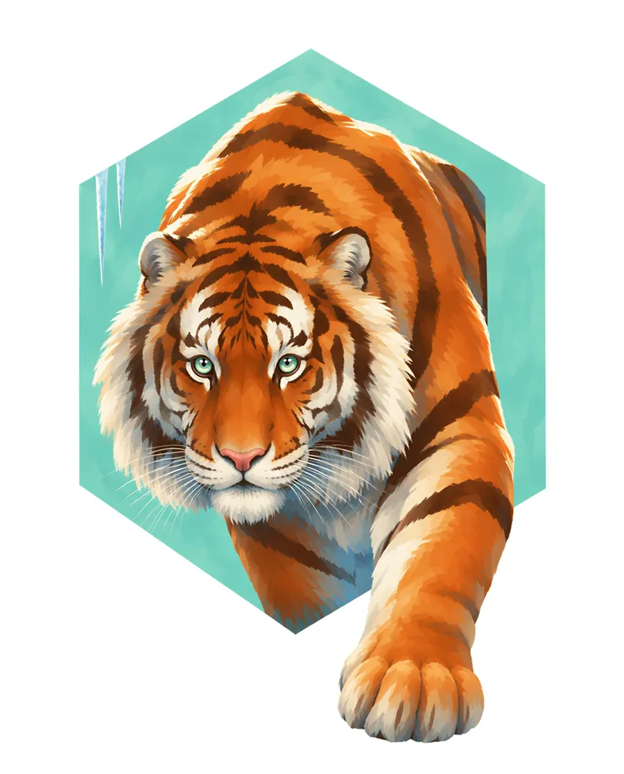 Siberian tiger color reference from Quiet Winter