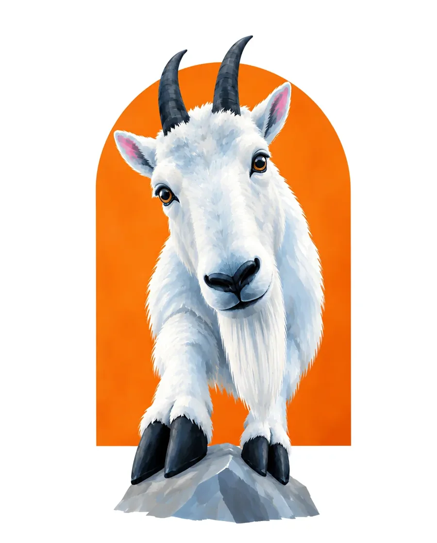 Mountain goat color reference from Quiet Winter